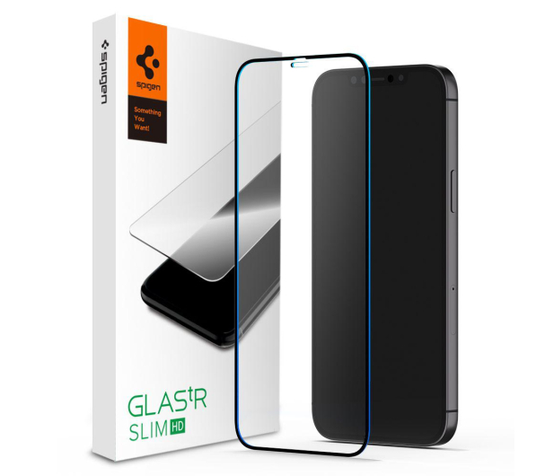 Spigen Szkło Spigen FC do iPhone 12 MINI czarne # - 1461948 - zdjęcie